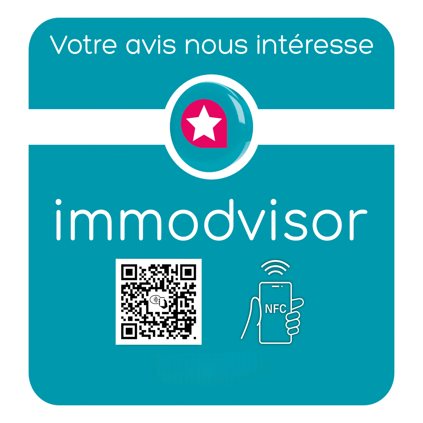 Plaque NFC Acrylique - Immodvisor