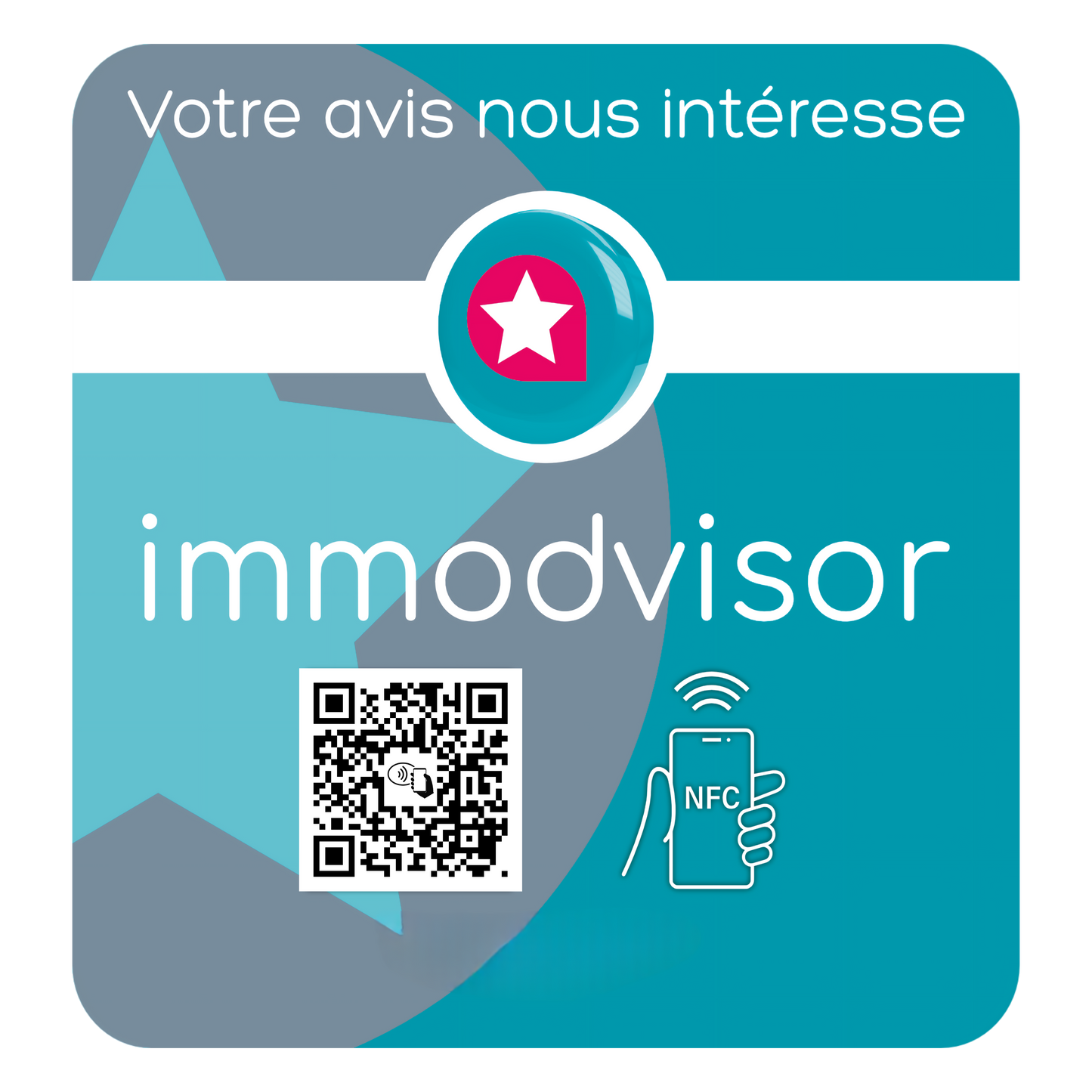 Plaque NFC Acrylique - Immodvisor