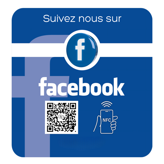 Plaque NFC Acrylique - Facebook