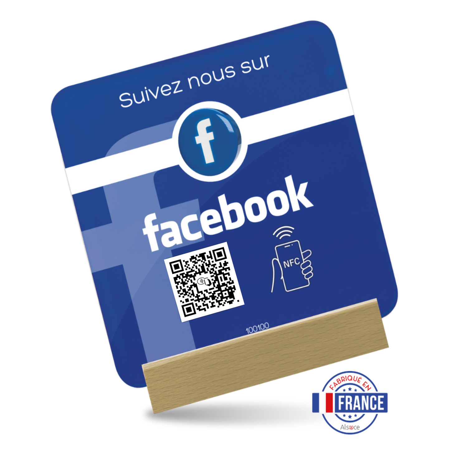 Plaque NFC Acrylique - Facebook