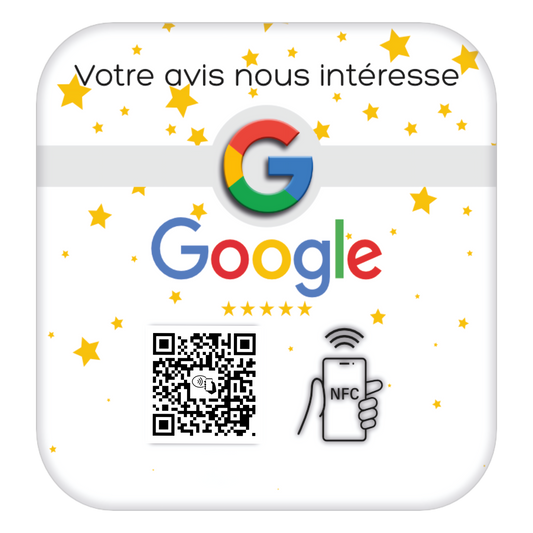 Plaque NFC Acrylique – Avis Google