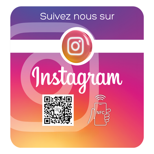 Plaque NFC Acrylique - Instagram